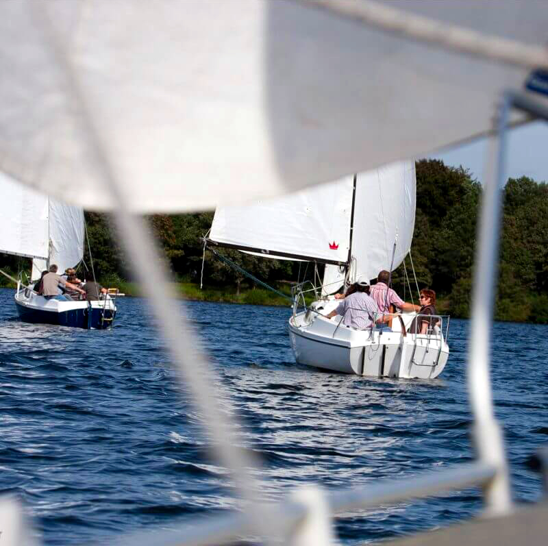 Segel Boote auf dem Halterner Srtausse